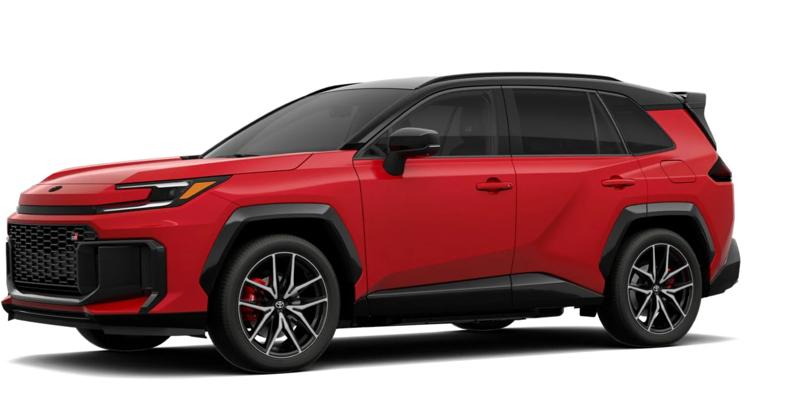 Red 2026 Toyota RAV4 Plug-in Hybrid GR Sport with a black roof