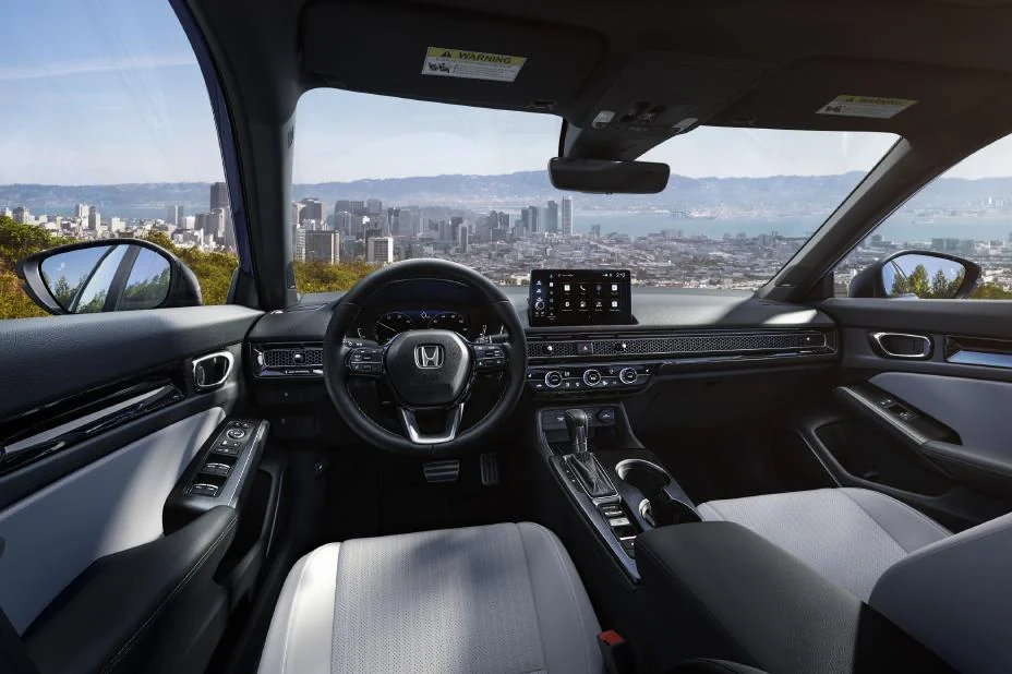 Honda Civic dashboard with touchscreen and steering wheel